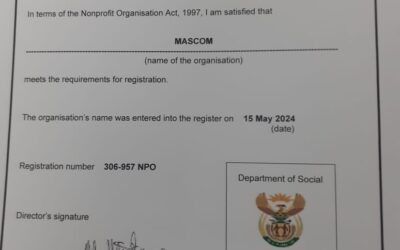 Planact congratulates MASCOM for being a legally registered NPO